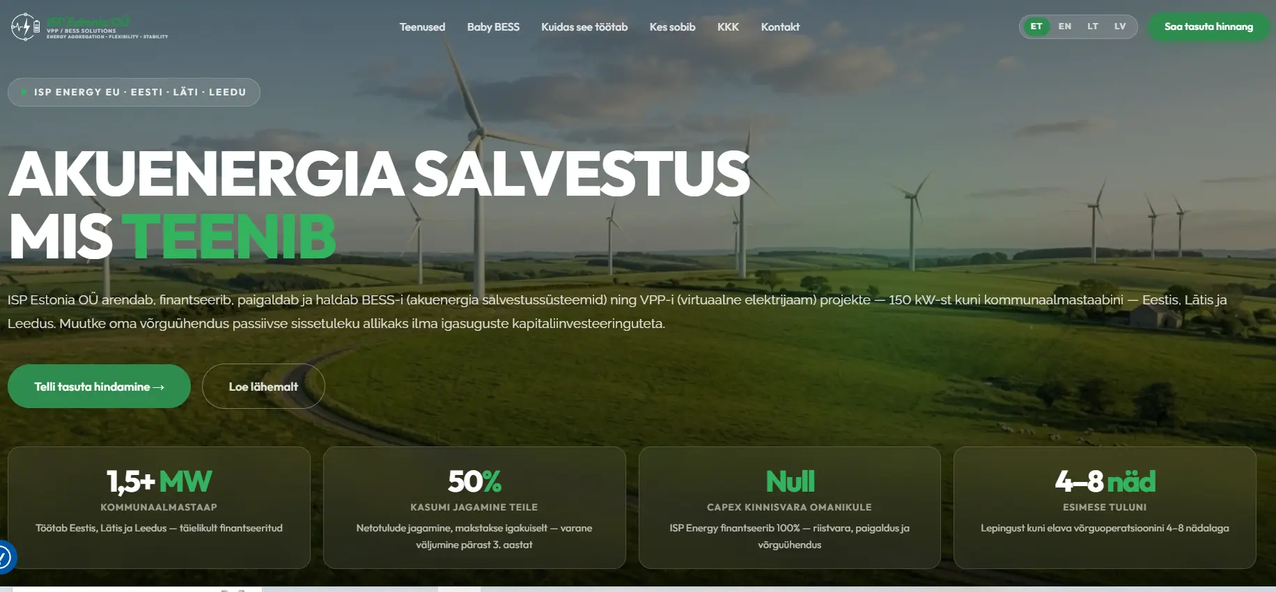 ISP Energy EU svetainė